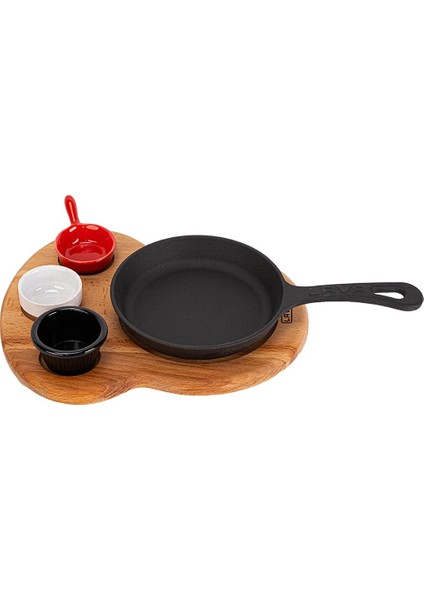 Sahan Yuvarlak Ahşap Stand Siyah Mat 16 cm Eco K44