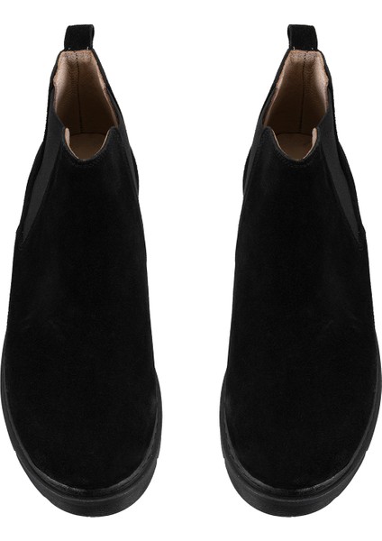 Raven Siyah Kadın Lastikli Süet Deri Bot fırsatları