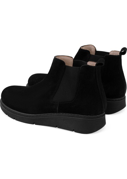 Raven Siyah Kadın Lastikli Süet Deri Bot indirimleri