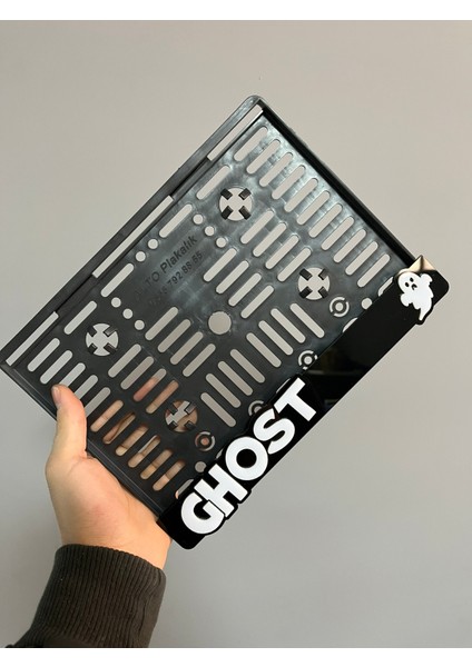 GHOST Temalı Siyah Pleksi Motosiklet Plakalık – Şık ve Dayanıklı👻 modelleri