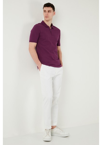Pamuklu Regular Fit Yarım Fermuarlı Polo Yaka T Shirt Erkek Polo Yak T Shirt 5903008 modelleri