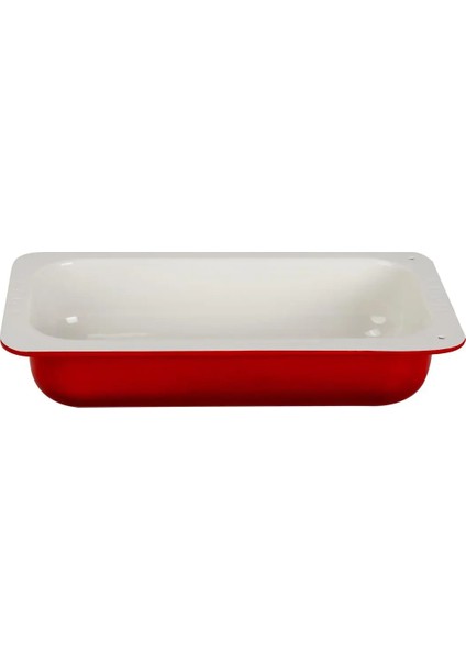 1/3 Gn Küvet Kırmızı Dikdörtgen İçi Krem 32 X 17 Cm