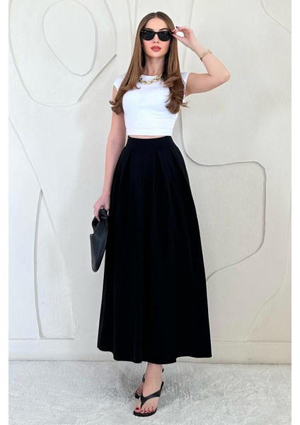 Pile Detaylı Kloş Etek