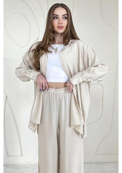Alice Gömlek ve Bol Kesim Pantolon Takım modelleri