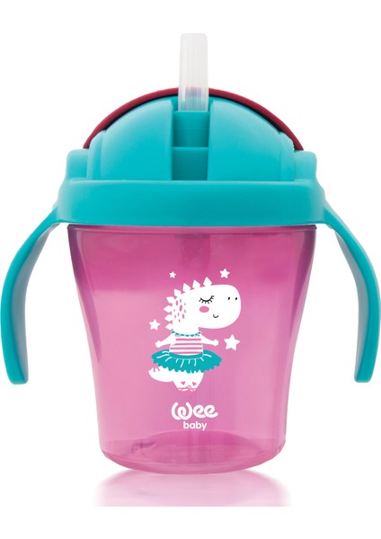 Pipetli Bardak 200 ml - PEMBE