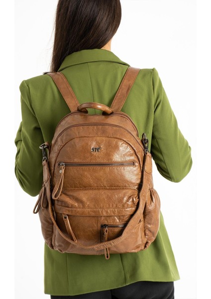 571 Collection Suni Deri Sırt Çantası (Model: 571-9-12E) fiyatları