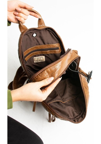 571 Collection Suni Deri Sırt Çantası (Model: 571-9-12E) indirimleri