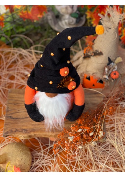 Halloween Sevimli Şans Cüceleri Dekoratif Peluş Cadılar Bayramı Peluş Dekor 50 cm indirimleri