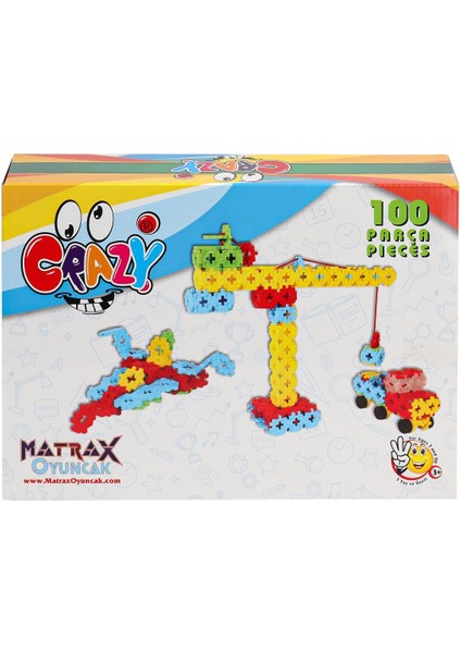 1713 Crazy 100 Parça Blok Seti -Akçiçek Oyuncak