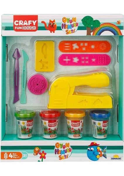 30992 Crafy Oyun Hamuru Tasarım Seti 200 G - 10 Parça -Sunman
