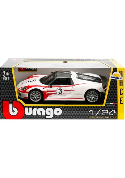1:24 Porsche 918 Spyder Model Araba 18-28009