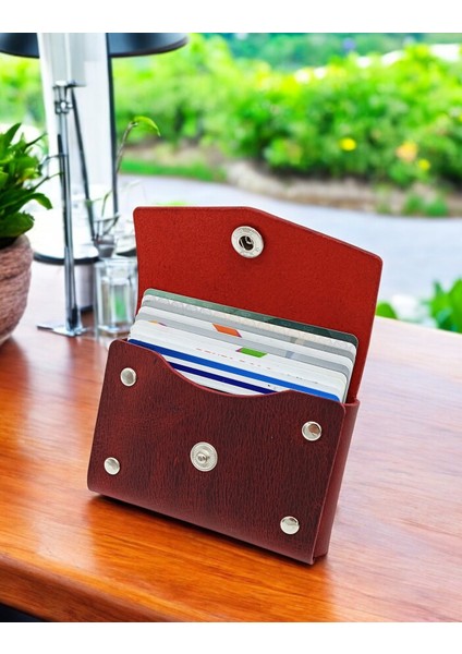 Cronder Hakiki Deri Yan Model Kutu Kartlık