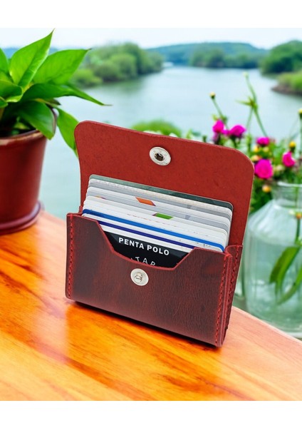 Cronder Hakiki Deri Yan Model Kutu Kartlık