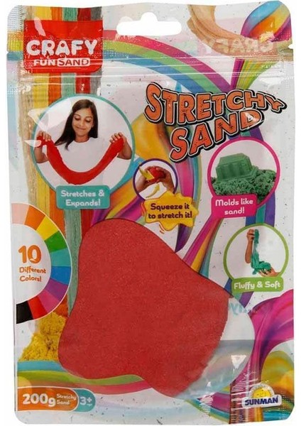 3604 Crafy Streç Oyun Kumu Kırmızı 200 G -Sunman