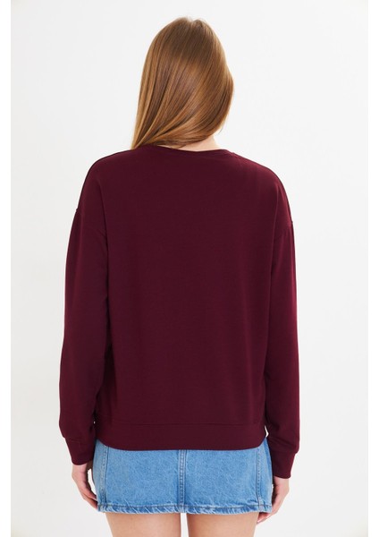 Kalpli Taş Baskılı Sweatshirt modelleri