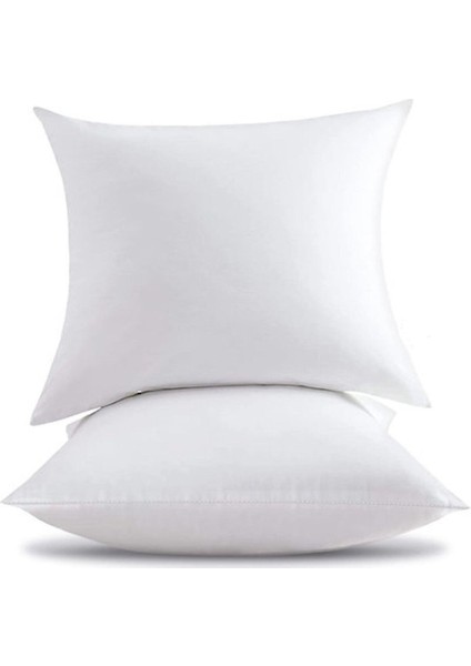 2'li Ultra Dolgun Kare Yastık Seti, 7 Ölçü, Makinede Yıkanabilir, Yumuşak ve Konforlu