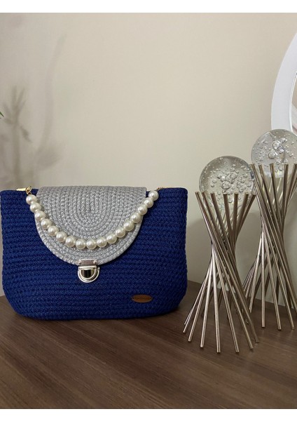 Incili Siyah El Çantası