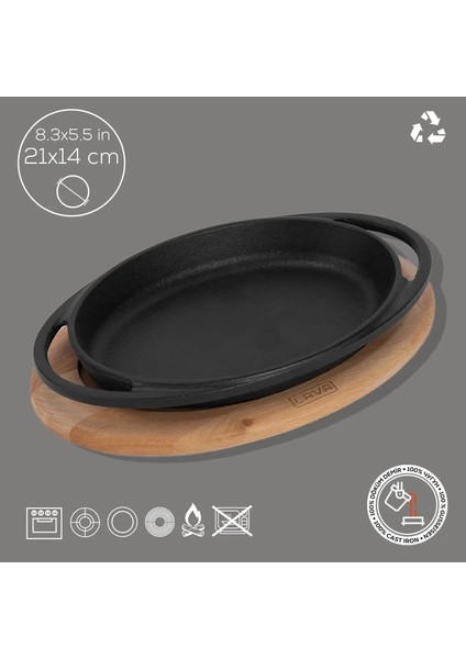 Sahan Oval Siyah Mat Ahşap Stand 21 x 14 cm Eco fiyatları