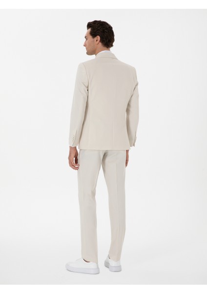 Erkek Ekru Slim Fit Şal Yaka Smokin Damatlık 50306126-VR019 indirimleri