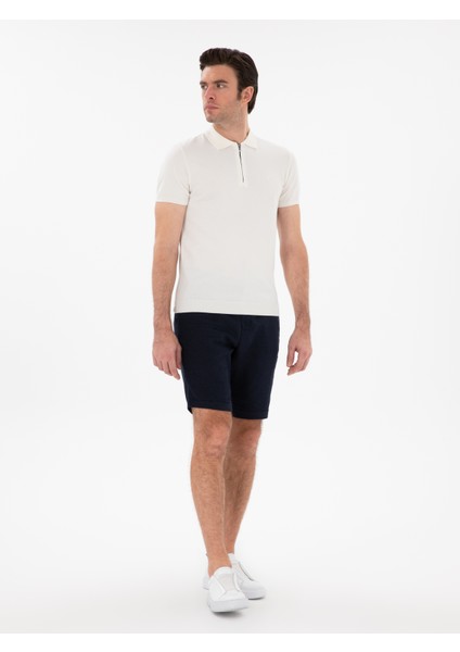 Erkek Lacivert Regular Fit Bermuda Şort 50305617-VR033