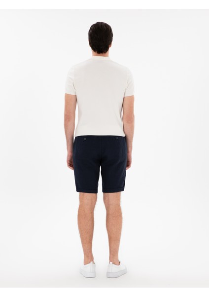 Erkek Lacivert Regular Fit Bermuda Şort 50305617-VR033