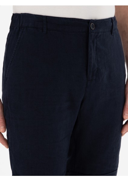 Erkek Lacivert Regular Fit Bermuda Şort 50305617-VR033