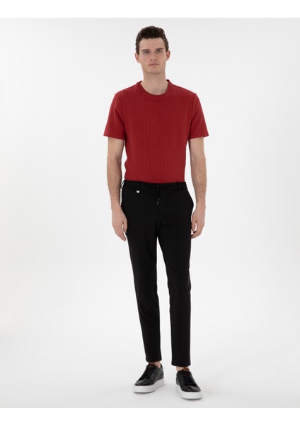 Erkek Siyah Klasik Jogger Pantolon 50306962-VR046