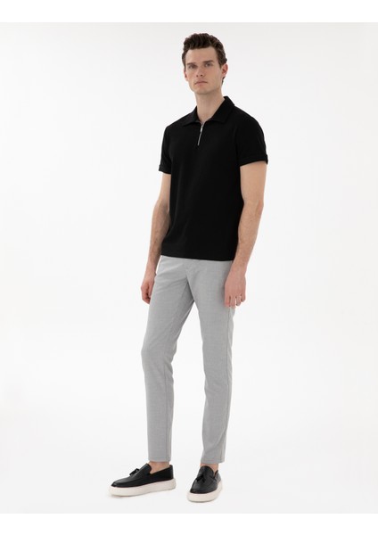 Erkek Gri Slim Fit Yazlık Kanvas Pantolon 50301803-VR024