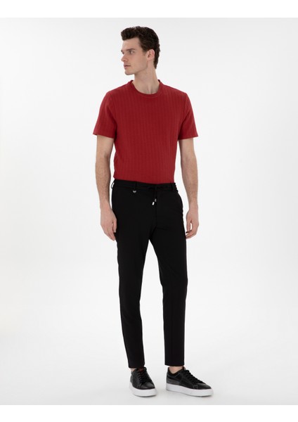 Erkek Siyah Klasik Jogger Pantolon 50306962-VR046