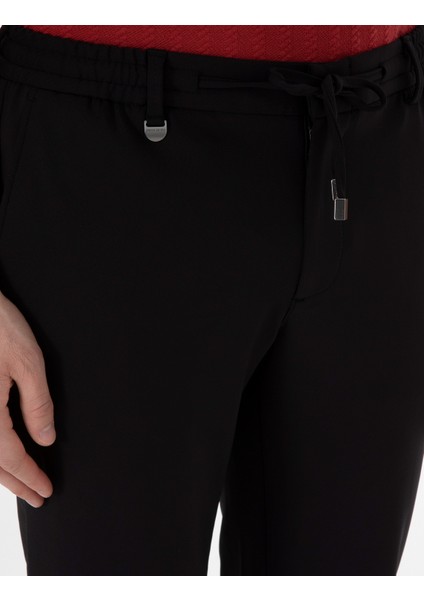 Erkek Siyah Klasik Jogger Pantolon 50306962-VR046