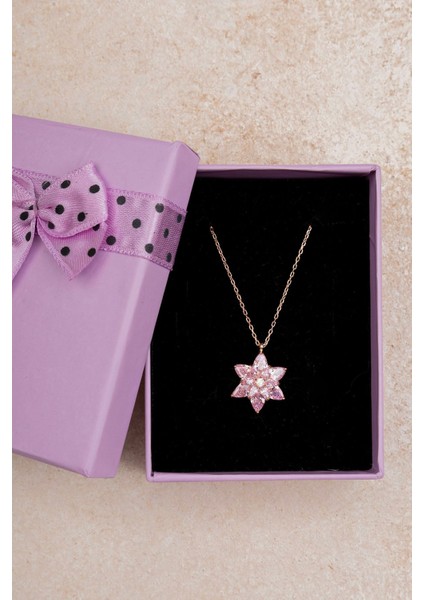 Lila Renkli Taşlı Lotus Çiçeği Gümüş Kolye 18 Ayar Rose Altın Kaplama Lotus Çiçeği Kolyesi 925 Ayar Gümüş Kadın Kolye | Bayan Zirkon Taşlı Lotus Kamelya Çiçeği Rose Gold Kadın Gümüş Kolye modelleri