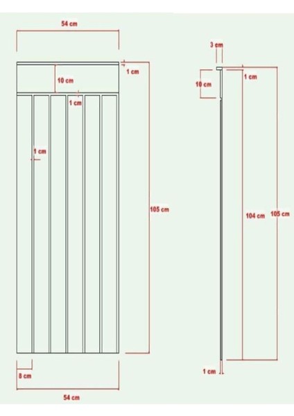 Renkli Ahşap Duvar Paneli 3'lü Paket, Boyanabilir, Dekoratif, 4mm MDF