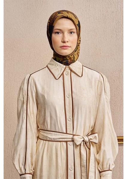 Yağ Yeşili Ed Scarf Vision Art Collection Flare Eşarp fırsatları