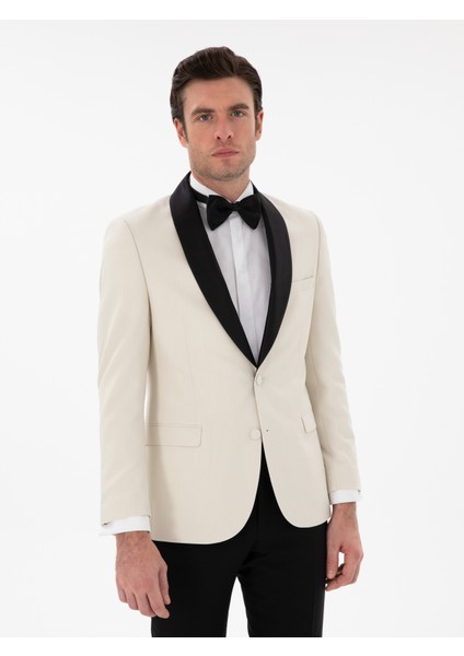 Erkek Ekru Slim Fit Şal Yaka Smokin Damatlık 50300734-VR019 modelleri