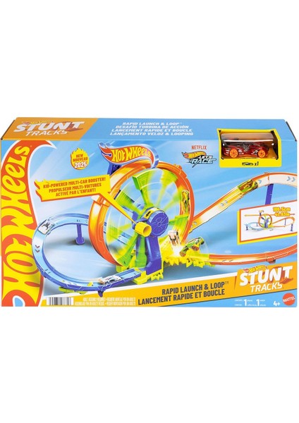 JBX65 Hot Wheels Hızlı Fırlatma ve Döngü Parkuru Oyun Seti