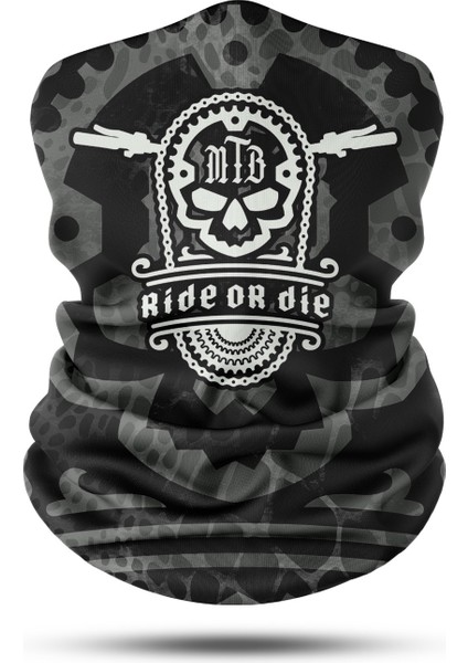 Ride Or Die Kuru Kafa Desenli Dikişsiz Dijital Baskı Baf Buff Bandana Boyunluk