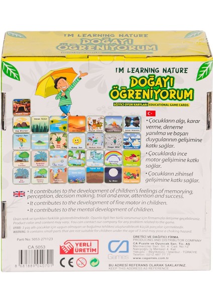 CAEGT-5053 Doğayı Öğreniyorum Eğitici Oyun Kartları -Ca Games fiyatları