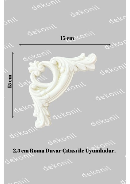 Eagle Ps Boyanabilir 2.5 cm Çıta Geçmeli Köşe Motifi
