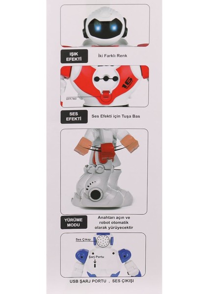 GGE-606-29 Kumandalı Işıklı Dansçı Interaktif Robot -Vardem Oyuncak