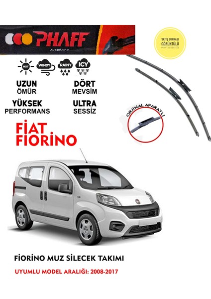 Fiat Fiorino Ön Cam Muz Silecek Takımı 1.3 1.4 Motor Araca Özel Aparat 2007 Sonrası