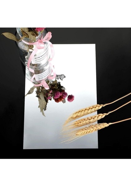 Yapışkanlı Aynalı Pleksi Geometrik Gümüş 30x40 cm fiyatları