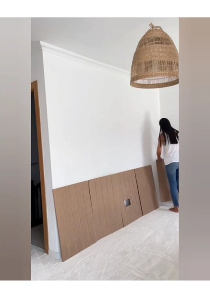 Çok Renkli Ahşap Duvar Paneli, Dekoratif, Boyanabilir, 54x102 cm, 6mm Mdf