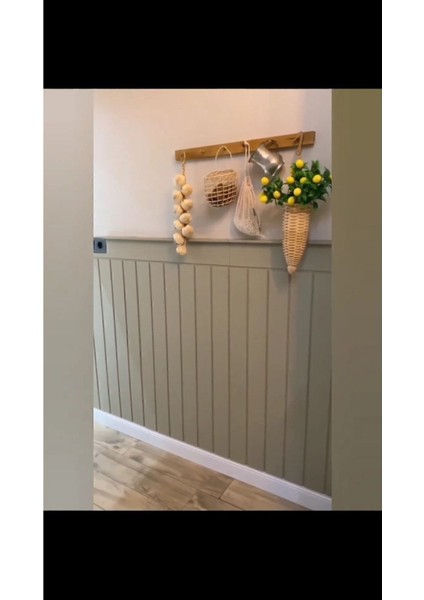 Çok Renkli Ahşap Duvar Paneli, Dekoratif, Boyanabilir, 54x102 cm, 6mm Mdf