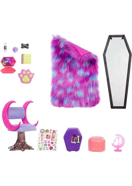 Monster High Clawdeen Wolf Yatak Odası HHK64 fırsatları