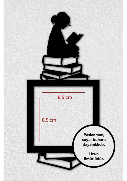 Kitap Okuyan Kız Temalı Dekoratif Duvar Priz Anahtar Çerçevesi Tablo modelleri