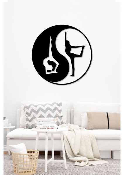 Yoga Temalı Ying Yang Dekoratif Tablo