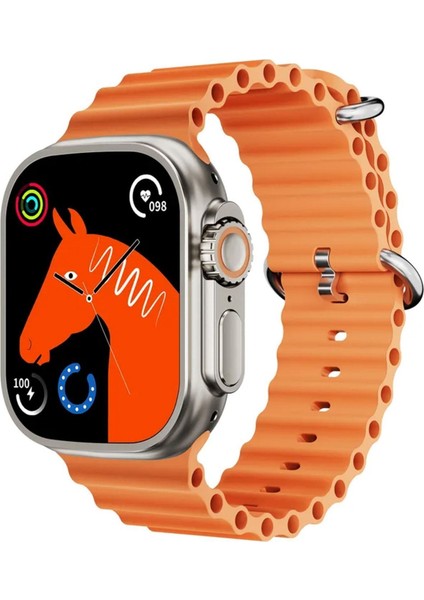 Gri Ultra 2 Watch 9 Pro Plus Max Akıllı Saat Ultra Android & Ios Uyumlu Akıllı Saat