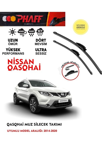 Nissan Qashqai Ön Muz Silecek Takımı 2018 Model Araca Özel Aparat