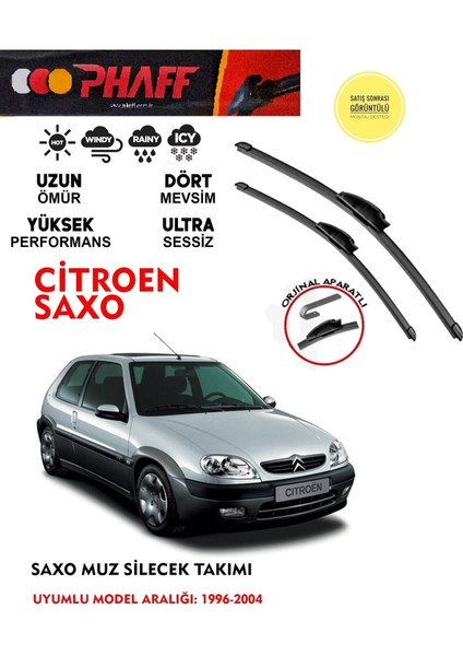 Saxo Muz Silecek Takımı 1.4 1.6 Motor Araca Özel Aparat (1996-2004) Arası
