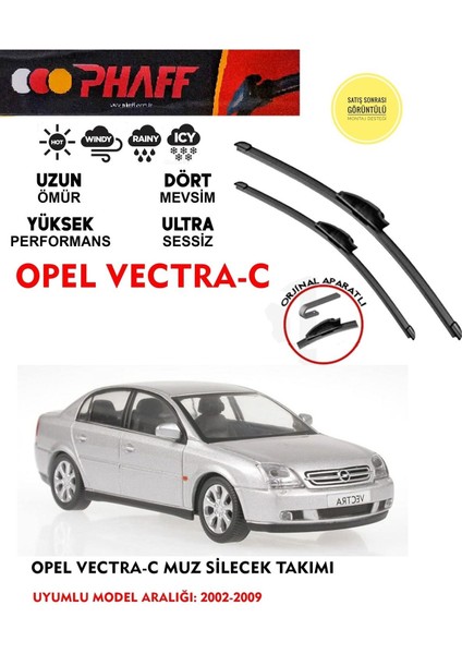 Opel Vectra C Cam Muz Muz Silecek Takımı 1.6 1.8 Motor Araca Özel Aparat